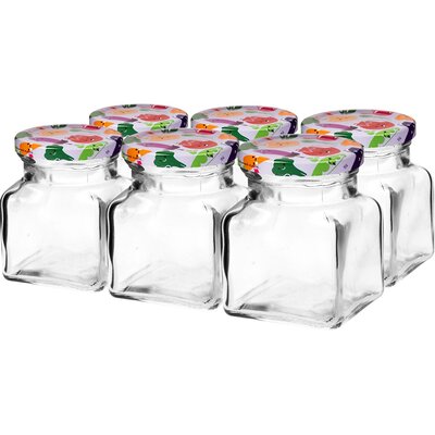 Browin Słoik kwadratowy 120 ml fi53/4 zakrętka - 6 szt.