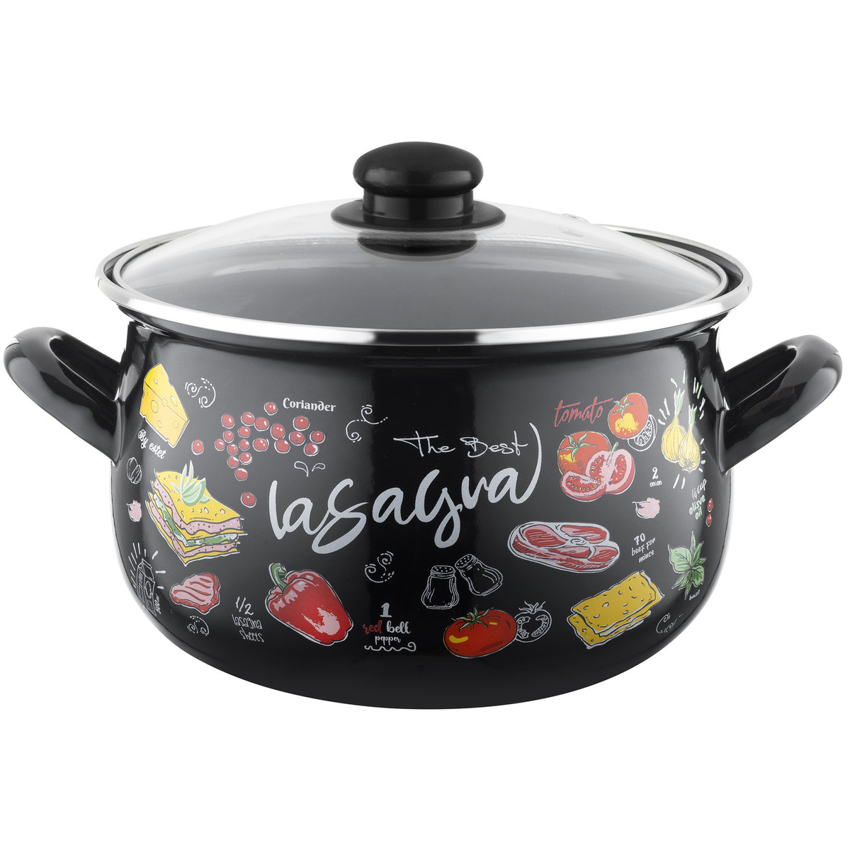 Garnek emaliowany Emalia Polska Pleszew Lasagna 16 cm 2,2 l