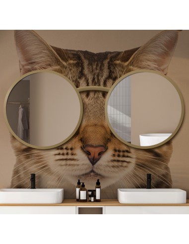 Zestaw luster okrągłych kot w okularach mdf - OKULARY, Dostępne wymiary: Średnica 90cm