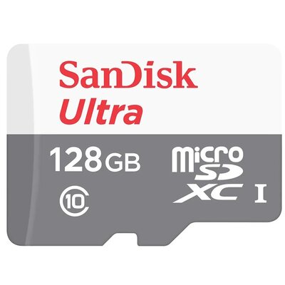 Karta pamięci SanDisk Micro SDXC Ultra Android 128GB UHS-I U1 (100R/20W) + adaptér (SDSQUNR-128G-GN3MA)