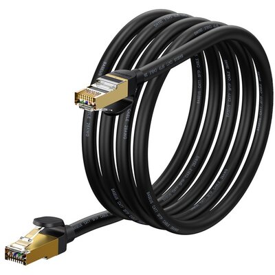 Baseus Speed Seven szybki kabel sieciowy RJ45 10Gbps 2m czarny (WKJS010301)