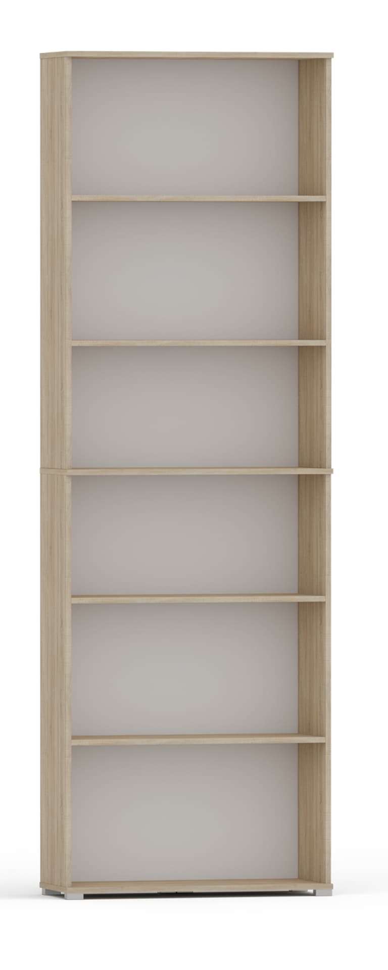 Regał Pola 215x60 dąb sonoma. Szeroki 60 cm, 6 półek na książki i segregatory