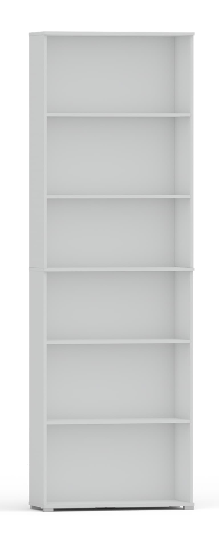 Regał pola 215x80 cm biały, 6 półek na książki i segregatory