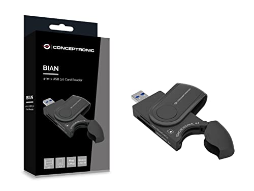 CONCEPTRONIC BIAN04B czytnik kart USB 3.0 4 w 1, SD/SDHC/SDXC x 2, Micro SD/T-Flash x 2