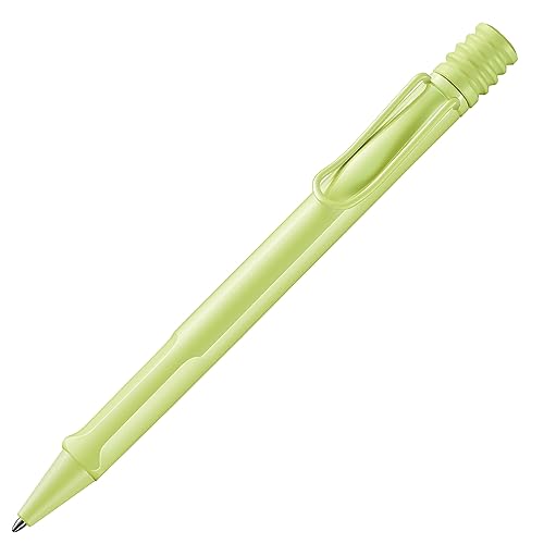 Lamy safari nowoczesny długopis 2D0 z wytrzymałego tworzywa sztucznego w kolorze jasnozielonym z ergonomicznym uchwytem i metalowym klipsem, w zestawie wkład o dużej pojemności M 16 M, czarny