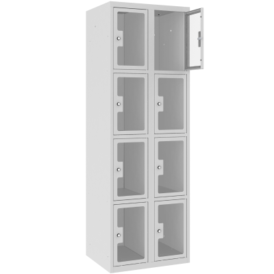 Szafa metalowa skrytkowa MSUS 324 8 schowków pracowniczych pleksi