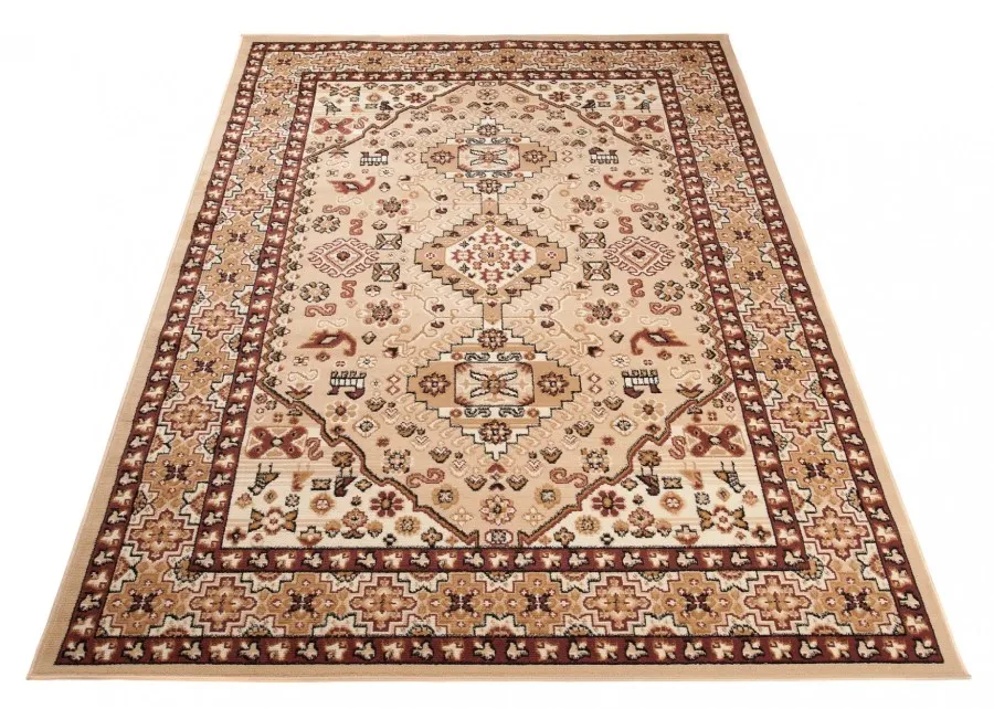 Beżowy dywan boho K3-D86