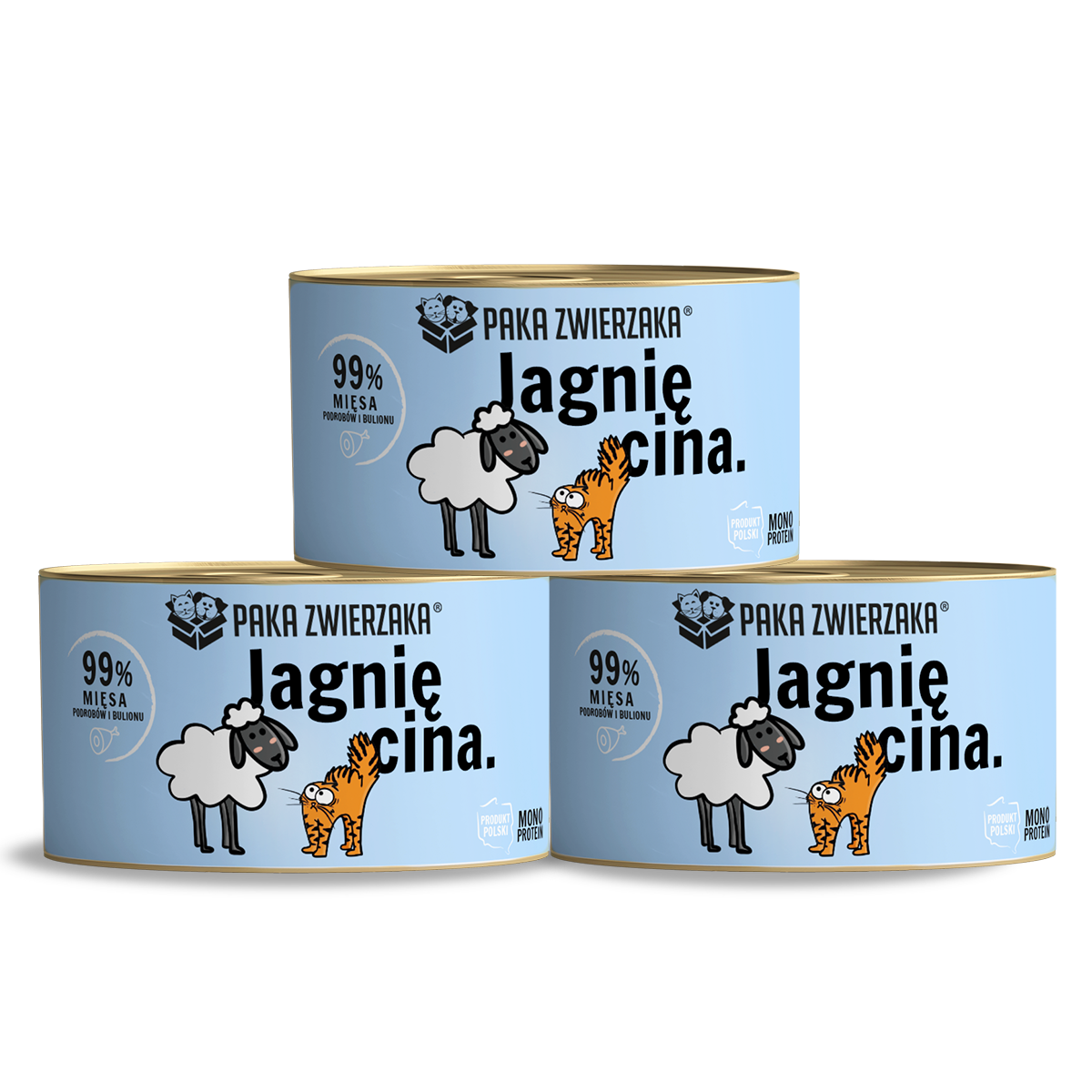 Paka Zwierzaka- karma mokra jagnięcina 3x200g