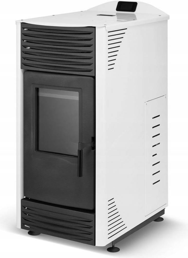 Piec kominek kocioł na pellet 4,3-14,3kW z płaszczem wodnym 2,4-12,2kW (kolor: biały) - spełnia anty-smogowy EkoProjekt 99681707