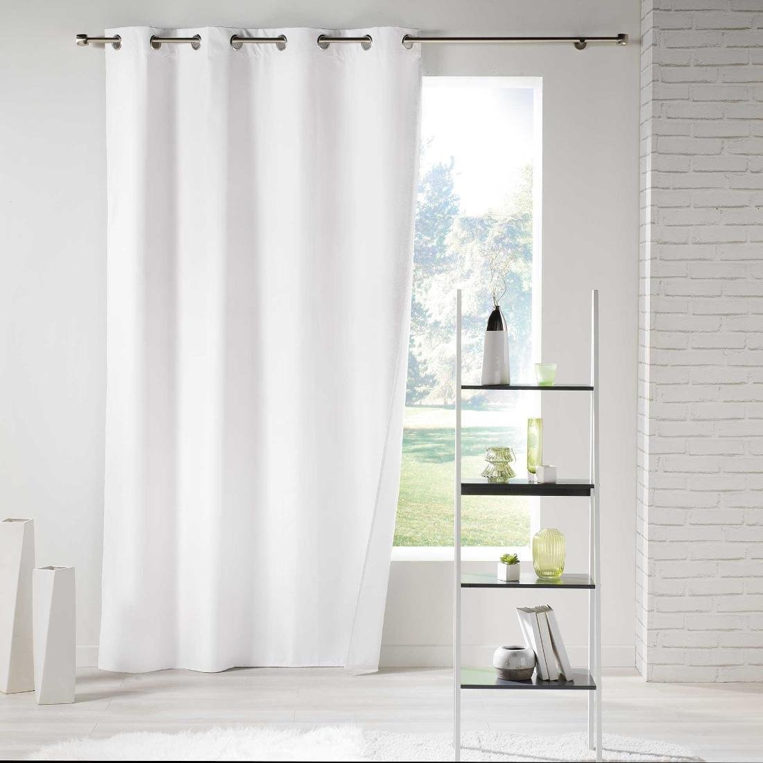 Douceur d'intérieur Douceur dintérieur Zasłona termiczna na przelotkach ICEMOUNT 140 x 260 cm biała B07HHP8KGW