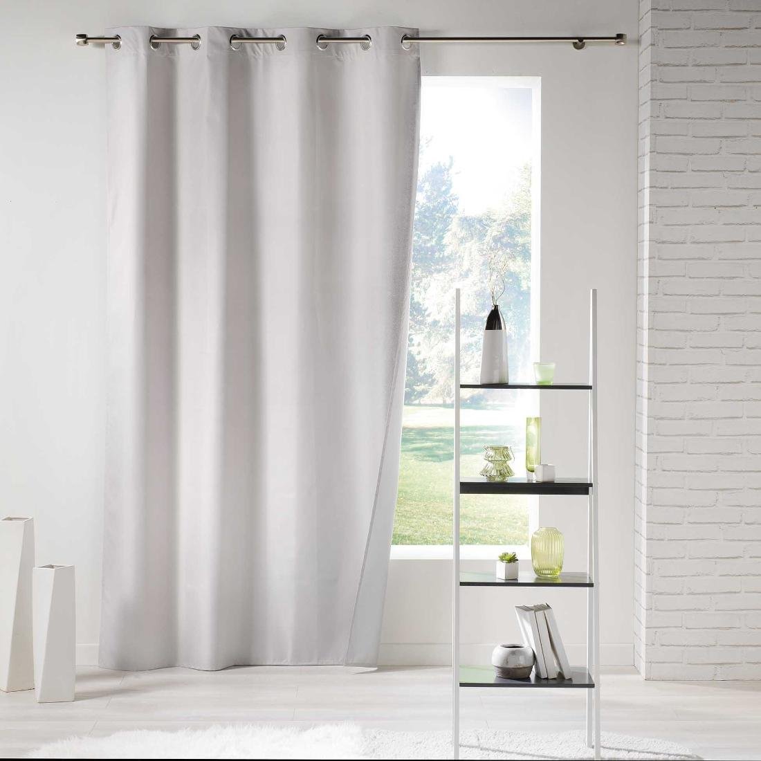 Douceur d'intérieur Douceur dintérieur Zasłona termiczna na przelotkach ICEMOUNT 140 x 260 cm jasnoszara B07HHQJ5CN