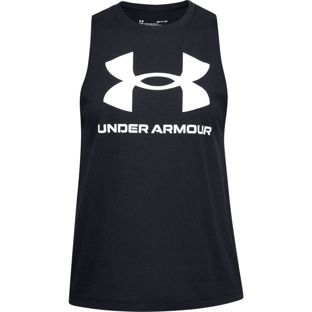 Under Armour, Top sportowy damski, Live Sportstyle Graphic Tank, 1356297-001, Czarny, Rozmiar S