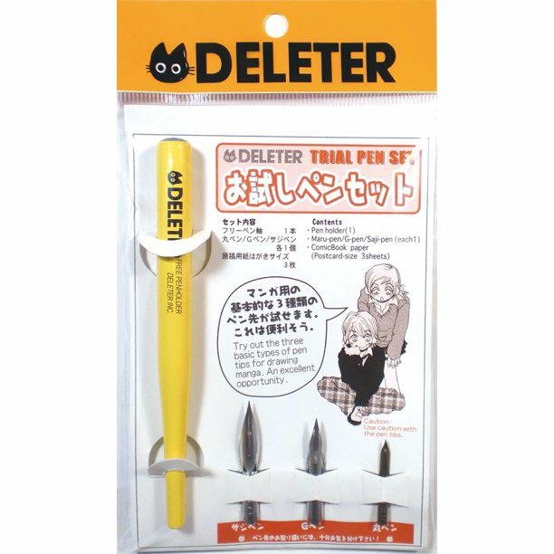 Zestaw do rysunku DELETER Trial Pen Set  obsadka+ stalówki