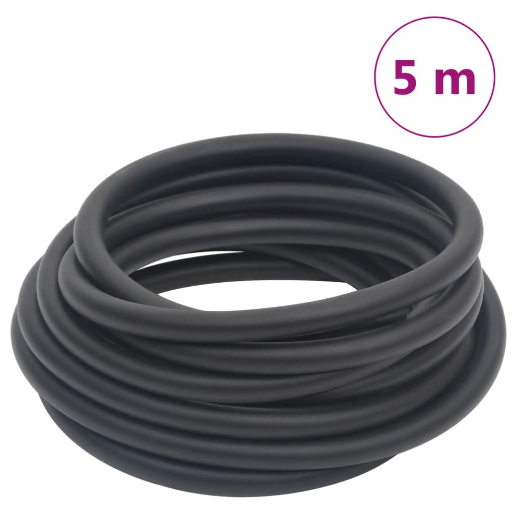 vidaXL Hybrydowy wąż pneumatyczny, czarny, 5 m, guma i PVC