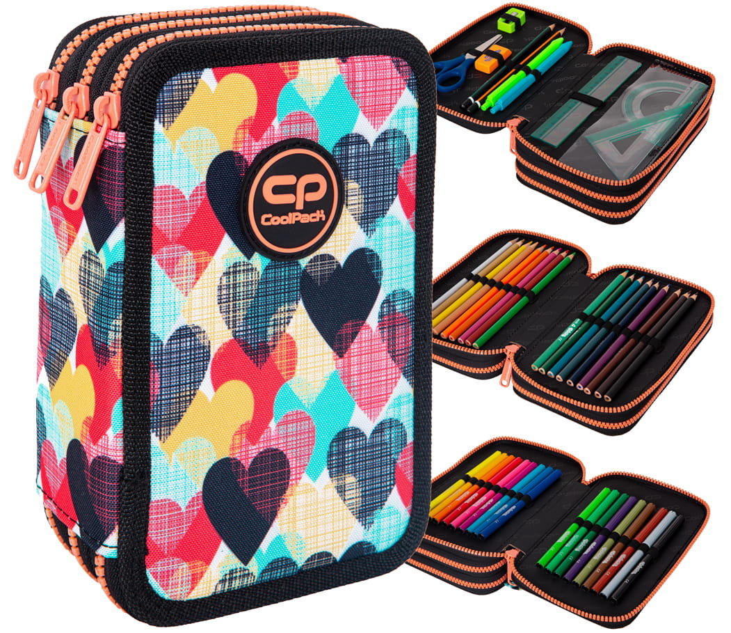 Piórnik CoolPack Jumper 3 z wyposażeniem Chocolove