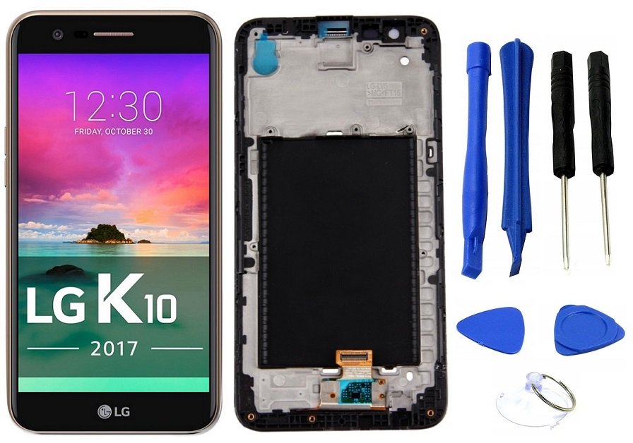 EKRAN LCD DOTYK RAMKA CZARNA DO LG K10 2017 M250