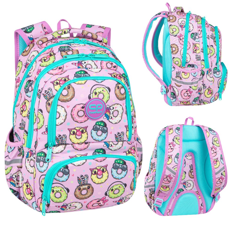 Coolpack Spiner Termic Plecak szkolny Unisex - Dla dzieci i młodzieży, Happy Donuts, 41 x 30 x 13 cm, designerski