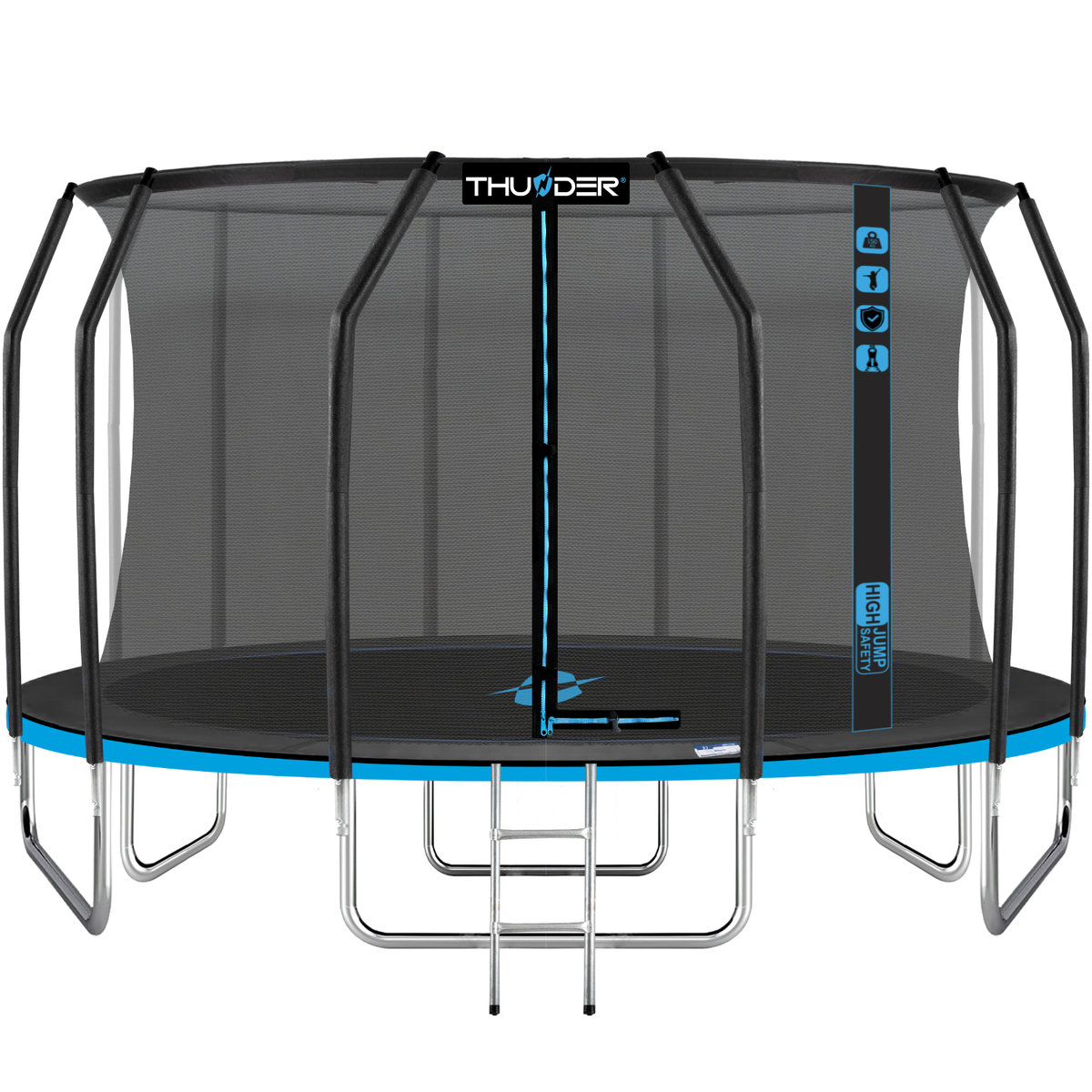 Trampolina ogrodowa dla dzieci THUNDER INSIDE ELITE 16FT BLUE