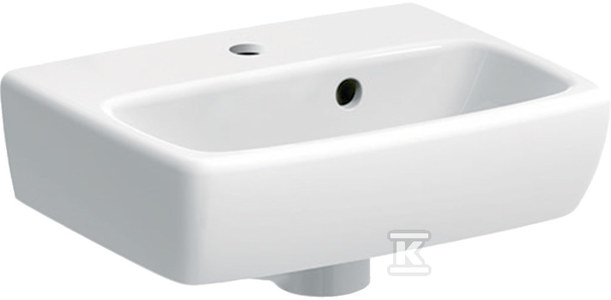 Umywalka kompaktowa Selnova Square B36 cm, H14.5 cm, T28 cm, z przelewem, z otworem na baterię