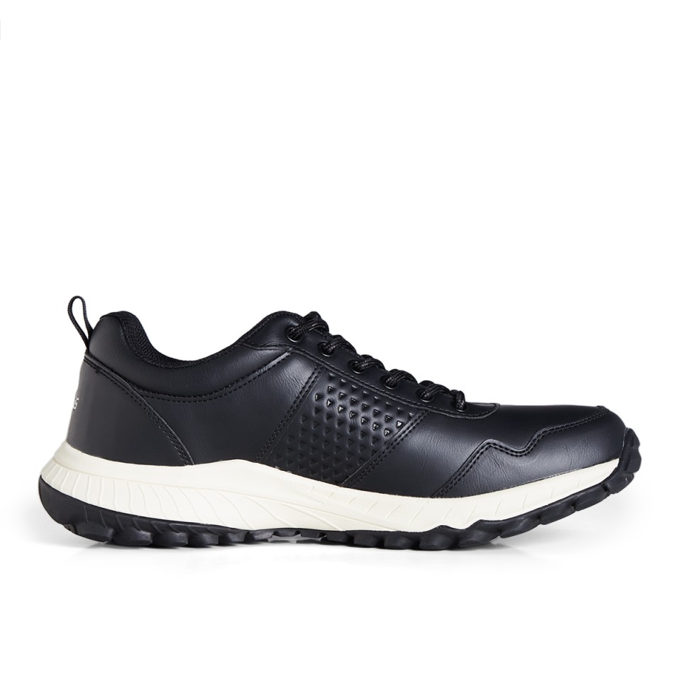 Buty miejskie męskie sneakersy z ekoskóry - MERO CAMPUS czarny Rozmiar: 45