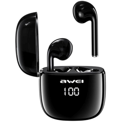 Awei słuchawki Bluetooth 5.0 T28P TWS + stacja dokująca czarny/black AWEI052BLK