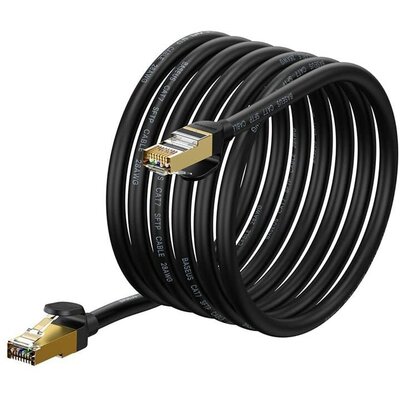 Kabel sieciowy Baseus Ethernet RJ45, 10Gb, 5m (czarny)