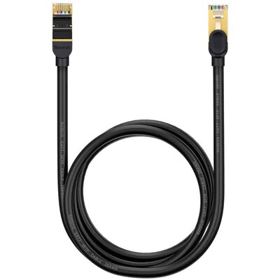 Baseus Speed Seven szybki kabel sieciowy RJ45 10Gbps 1.5m czarny (WKJS010201)