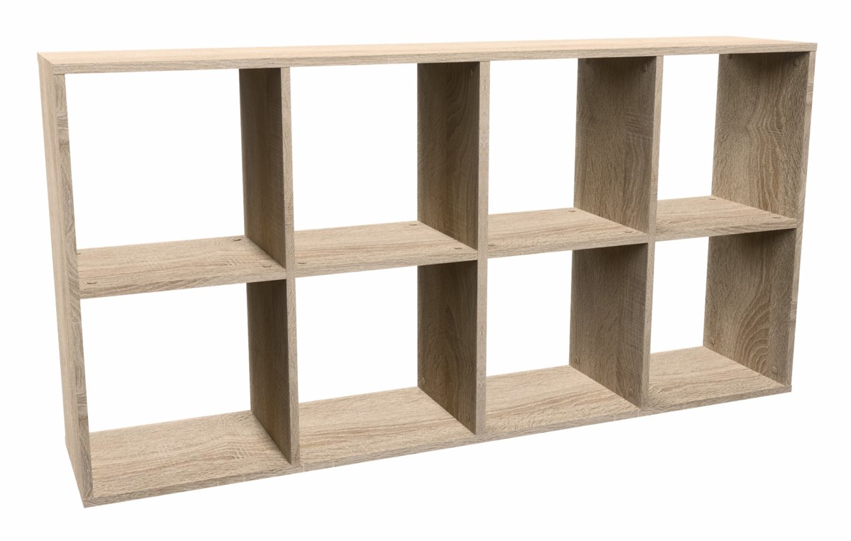 REGAŁ KOMOROWY SZAFKA MALAX 2X4 DĄB SONOMA