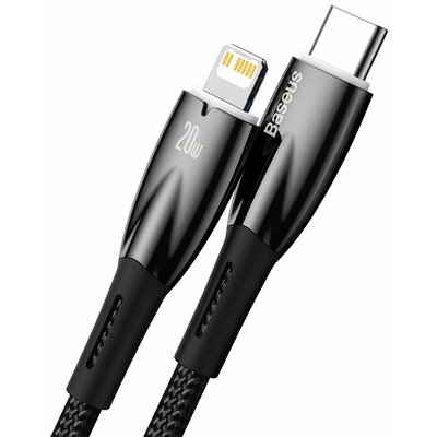 Baseus Glimmer Series kabel z szybkim ładowaniem USB-C - Lightning 480Mb/s PD 20W 2m czarny