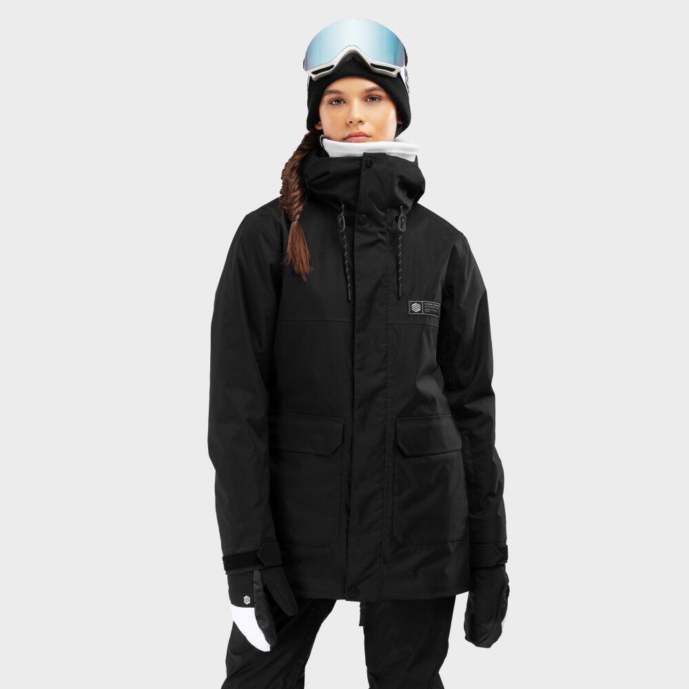 Zdjęcia - Odzież narciarska Sporty Kurtka premium  zimowe SIROKO ULTIMATE Pro Gstaad Czarny Kobieta 
