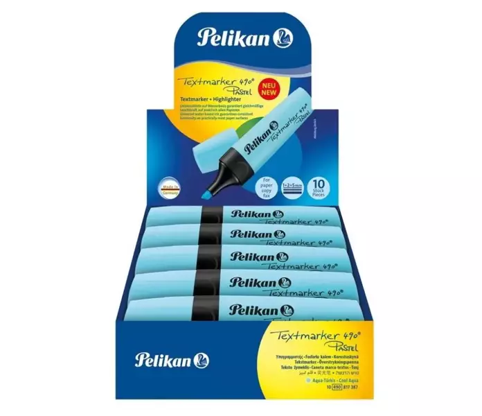 Zakreślacz 490 Pastell turkusowy (10szt) - PELIKAN
