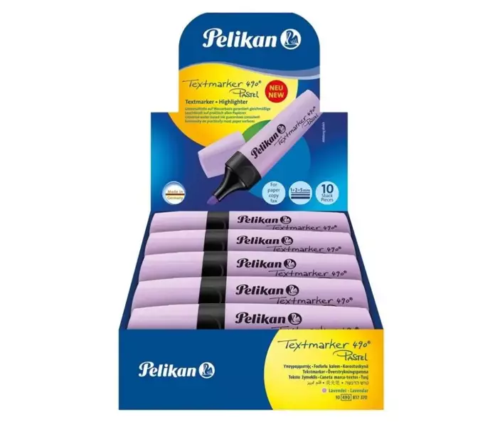 Zakreślacz 490 Pastell lawendowy (10szt) - PELIKAN