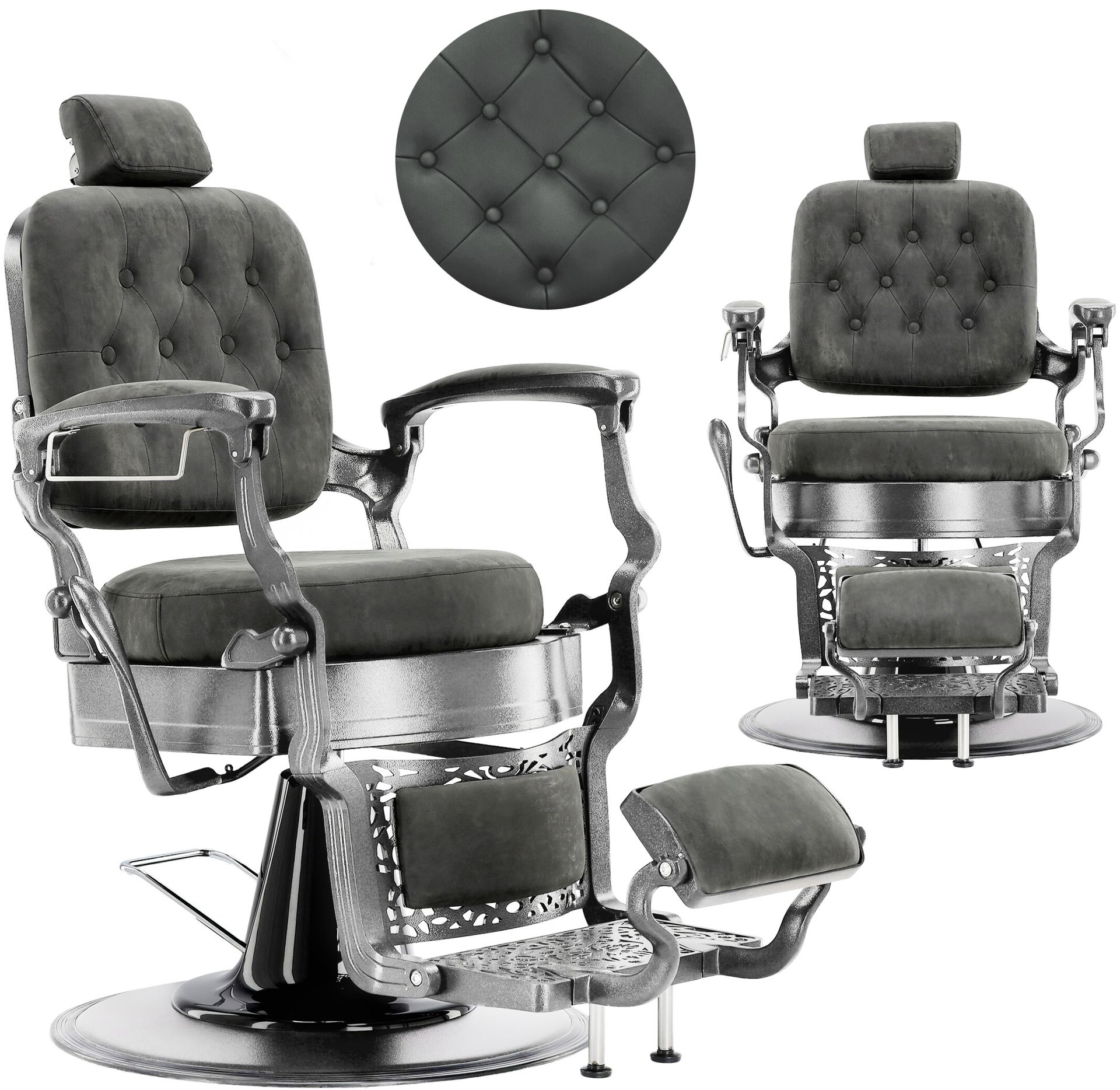 Fotel fryzjerski barberski hydrauliczny do salonu fryzjerskiego barber shop Lesos Barberking