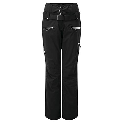 Dare 2b Damskie Liberty Ii Pantalon De Ski Imperméable, Isolant Respirant Avec Coutures Cousues-collées Et Guêtres Intégrées bottoms, czarne, FR : M (talia Fabricant: 12)