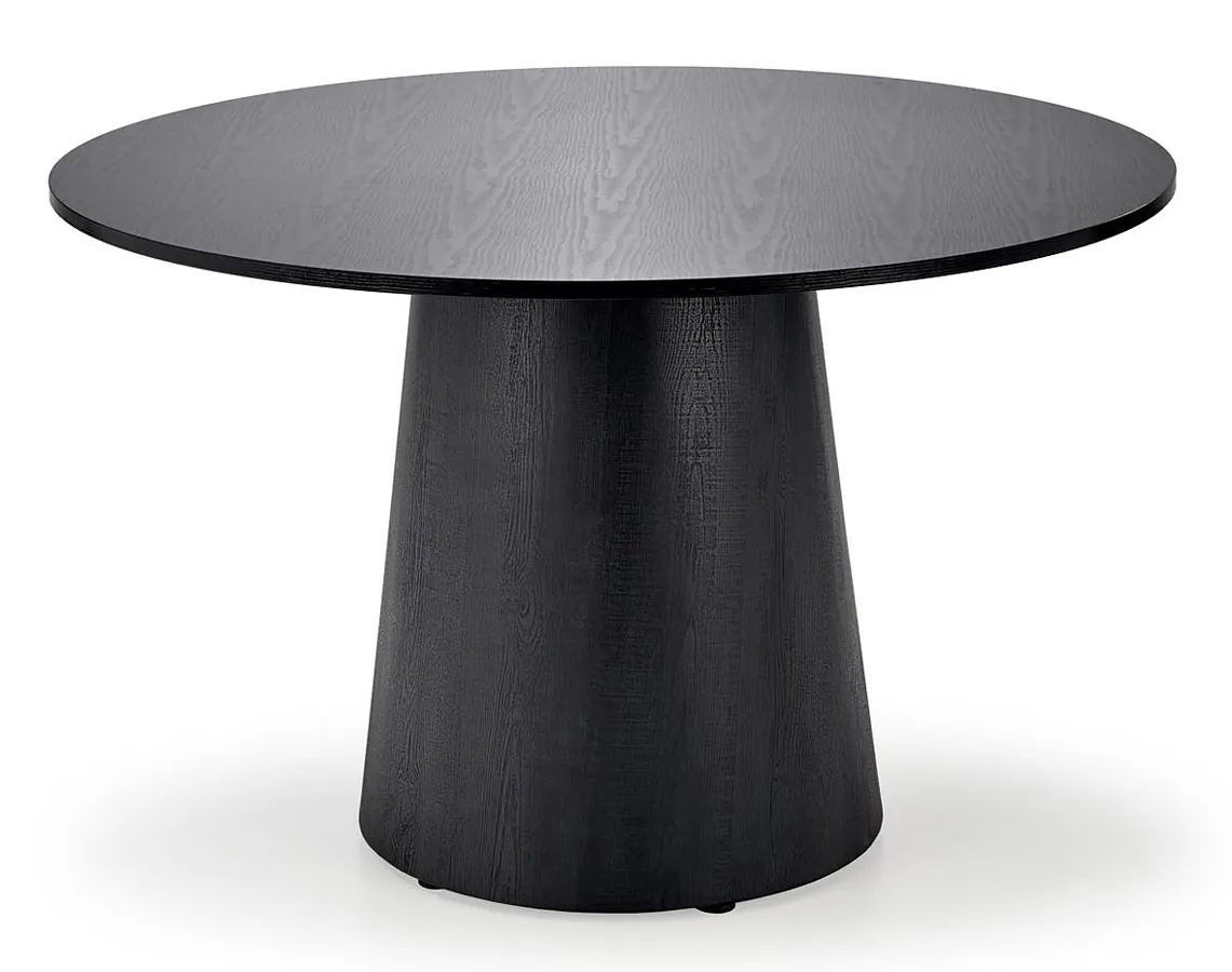 Czarny okrągły stół na jednej nodze E0-Z63
