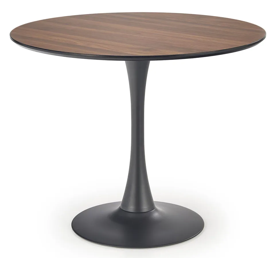 Okrągły stół z blatem w kolorze orzech - Malcolm