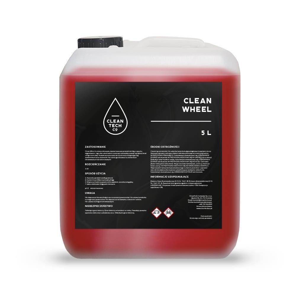 Cleantech company CleanTech Company Clean Wheel  kwasowy produkt do czyszczenia felg 5l CLE000025