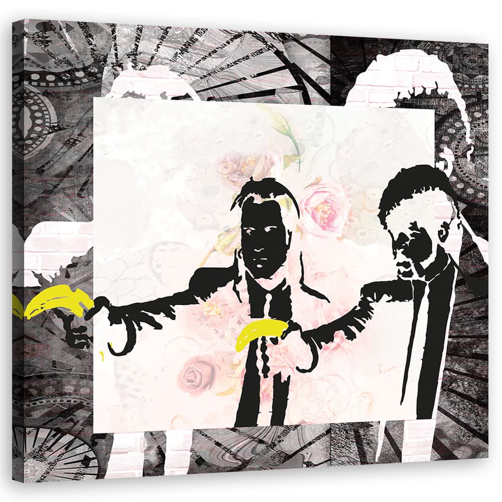 Obraz na płótnie, Banksy Pulp Fiction (Rozmiar 40x40)