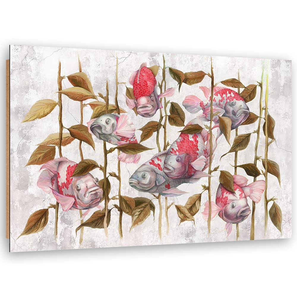 Obraz Deco Panel, Czerwone ryby Koi (Rozmiar 90x60)