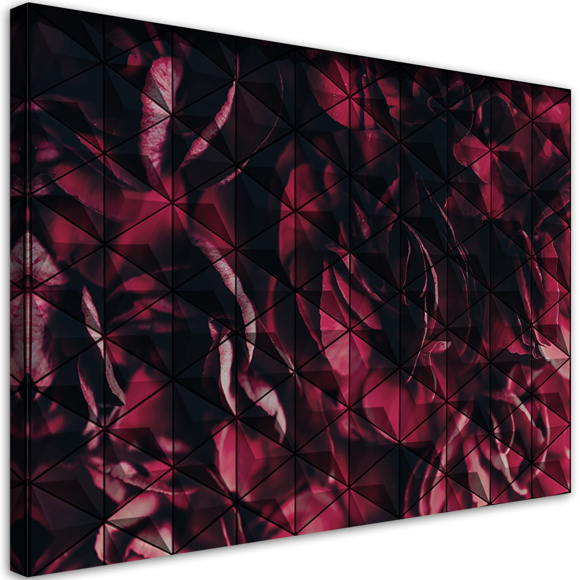 Obraz na płótnie, Czerwona abstrakcja geometryczna (Rozmiar 120x80)