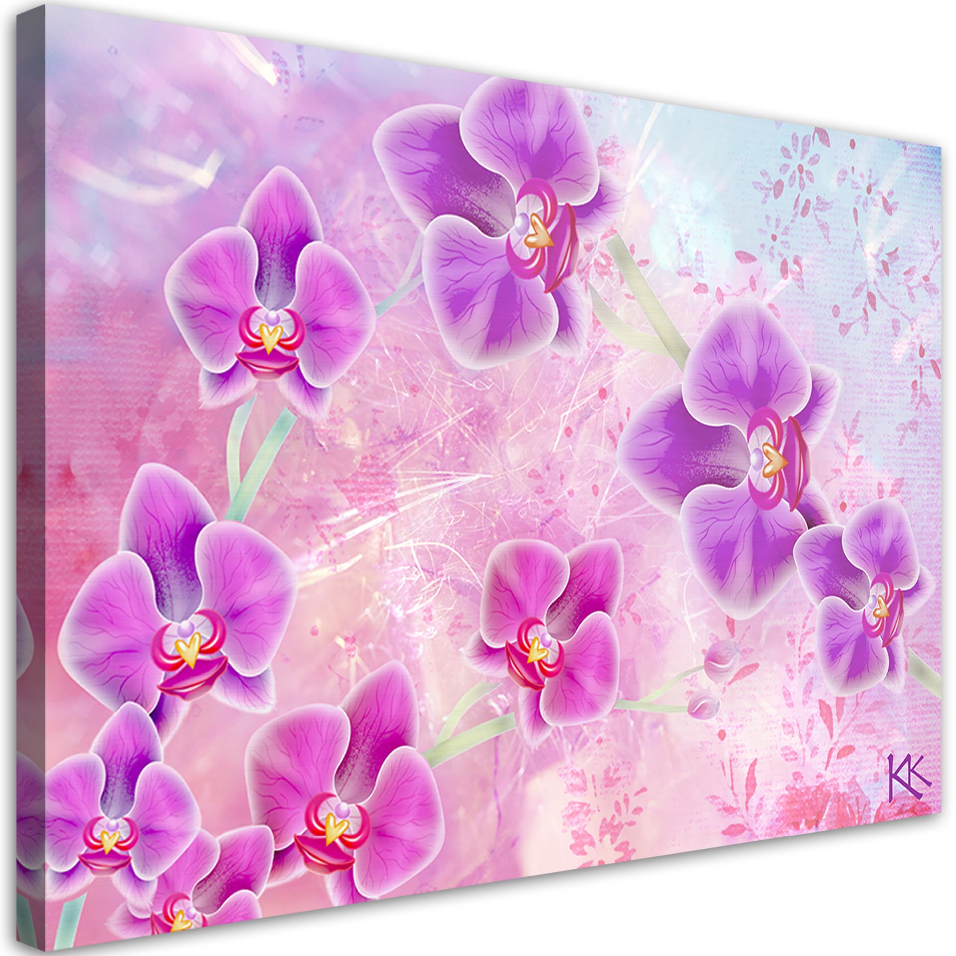 Obraz na płótnie, Orchidea Kwiaty Abstrakcja (Rozmiar 60x40)