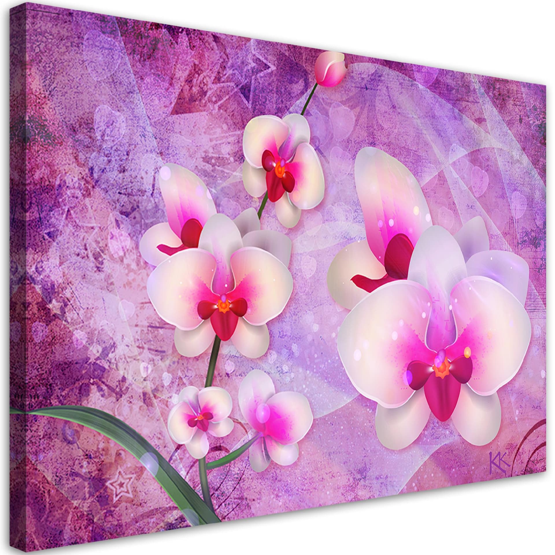 Obraz na płótnie, Orchidea Kwiaty Abstrakcja (Rozmiar 90x60)