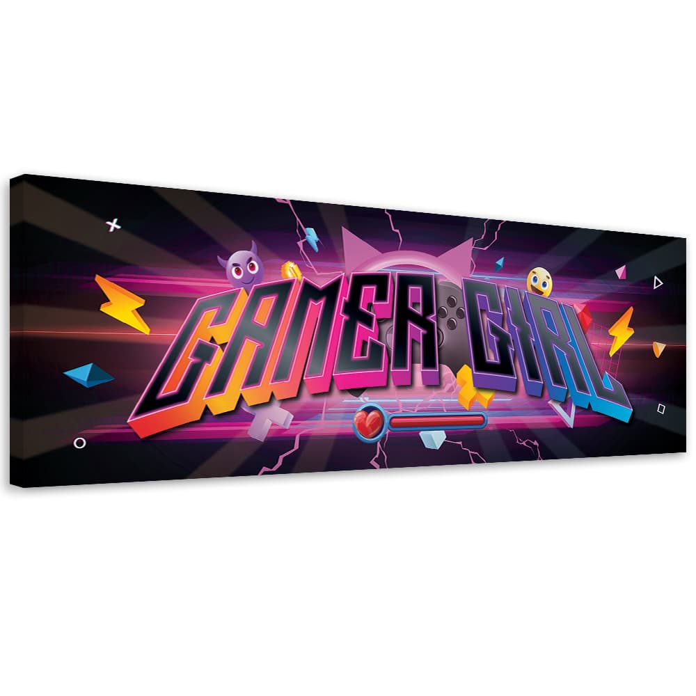 Obraz na płótnie, Napis gaming zone (Rozmiar 150x50)