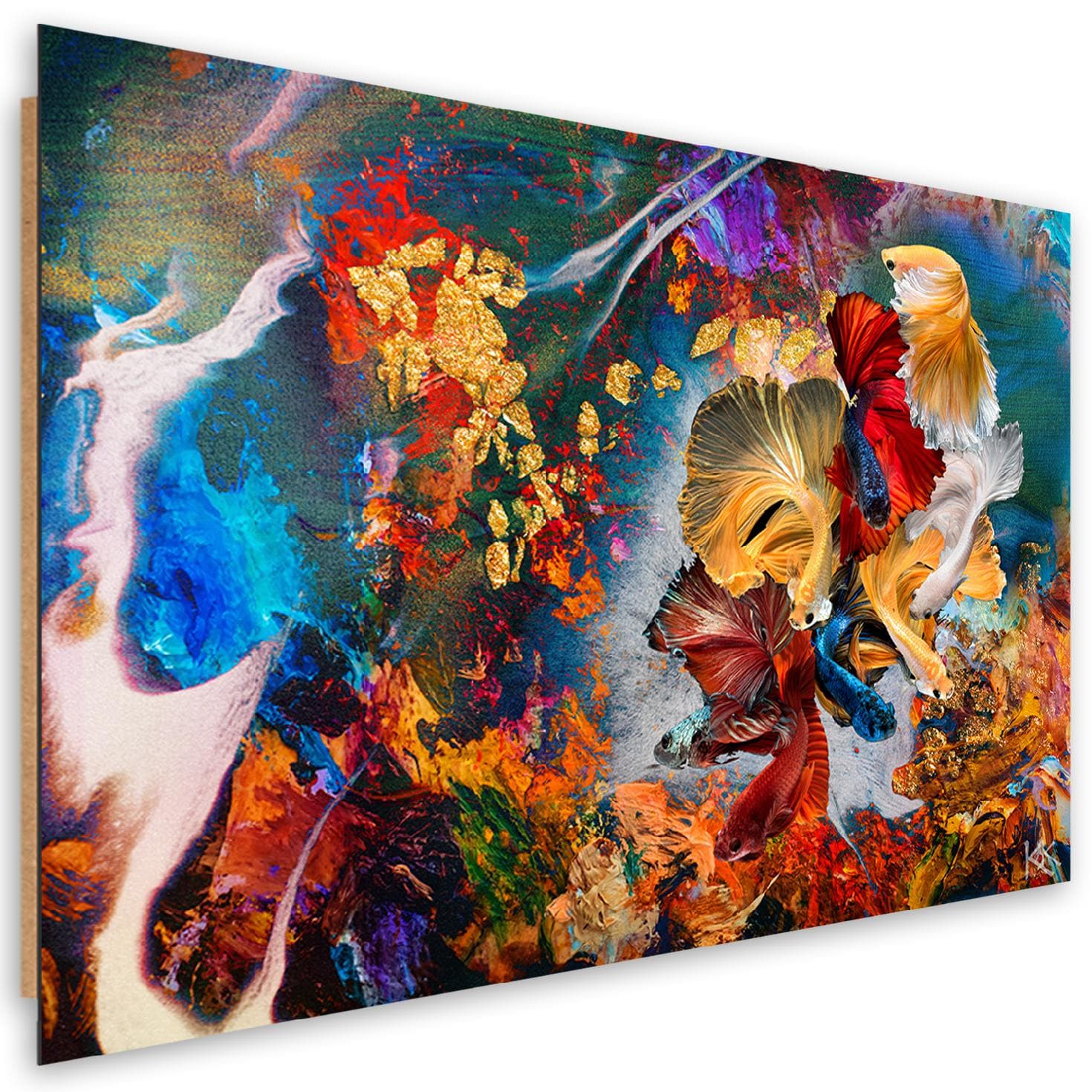 Obraz Deco Panel, Kolorowe ryby abstrakcja (Rozmiar 100x70)