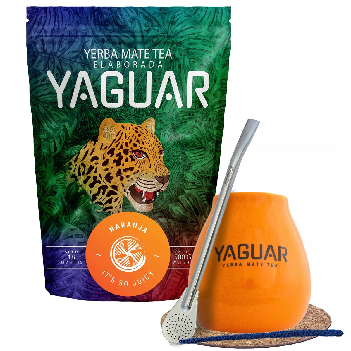 Zestaw Startowy do Yerba Mate Naranja Tykwa 500g