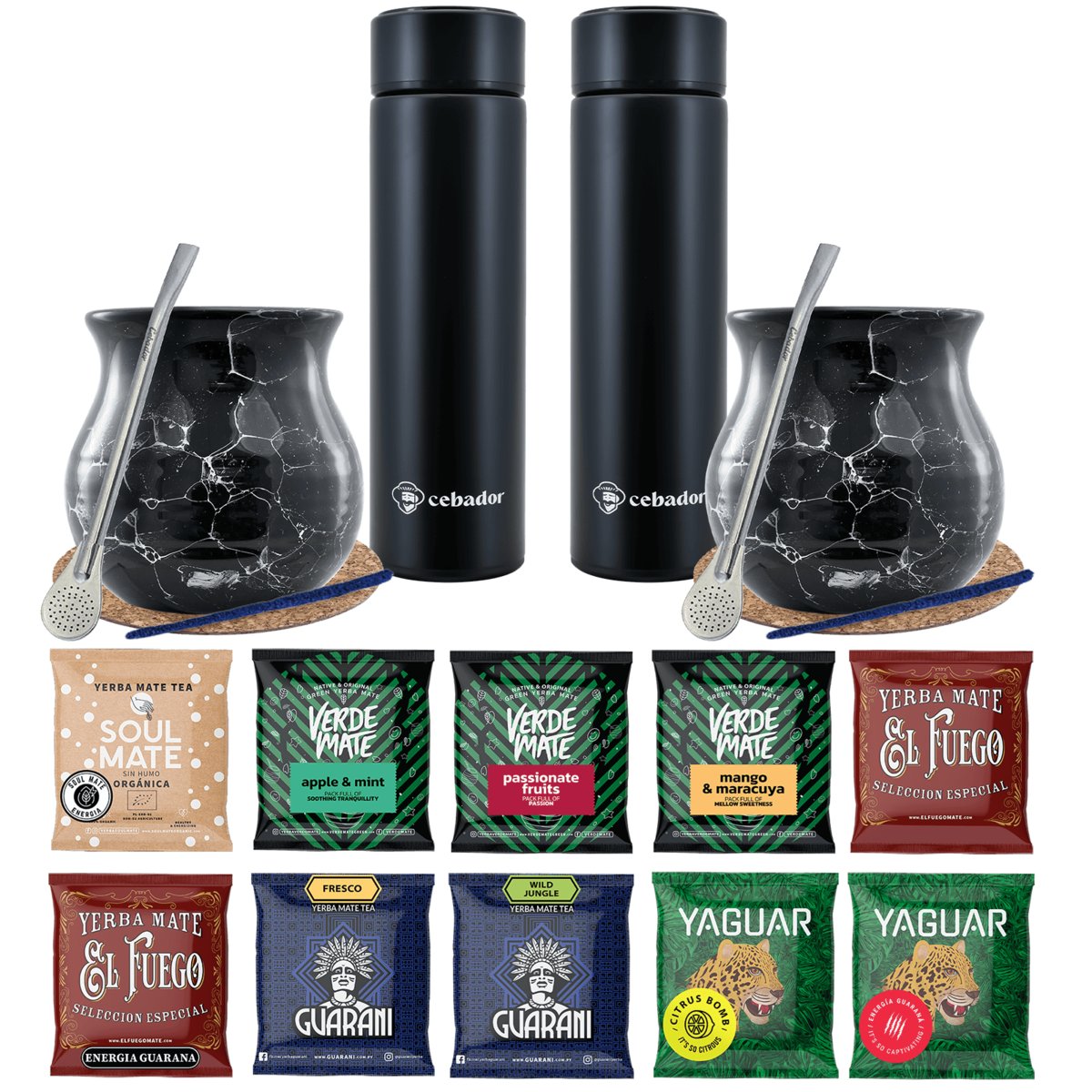 Zestaw Yerba Mate Termos bombilla dla dwojga 500g