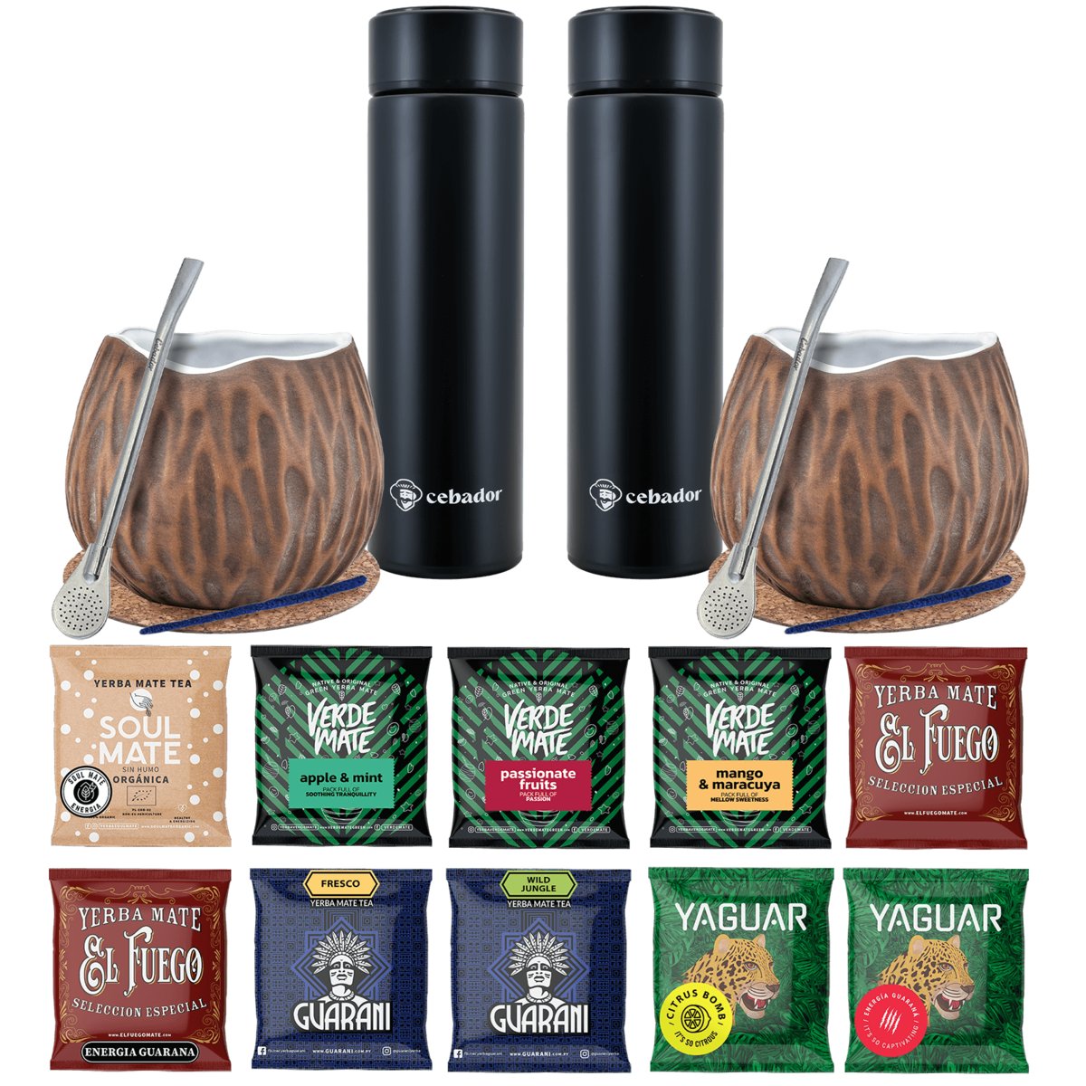 Zestaw Yerba Mate Termos bombilla dla dwojga 500g
