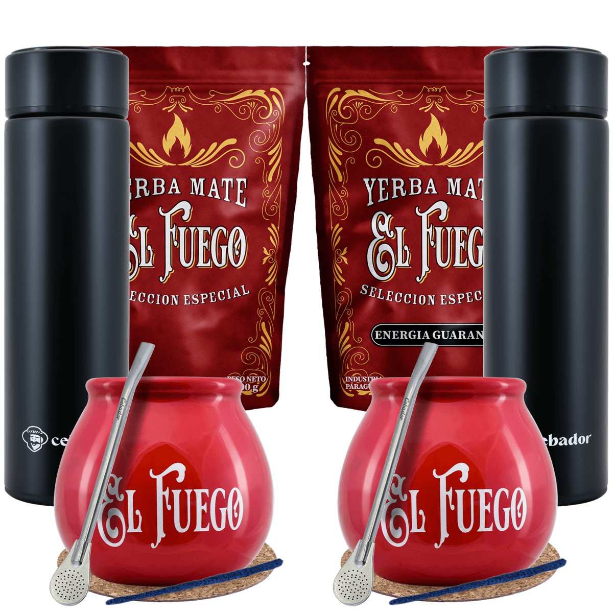 Zestaw Yerba Mate El Fuego Termos dla dwojga 1kg