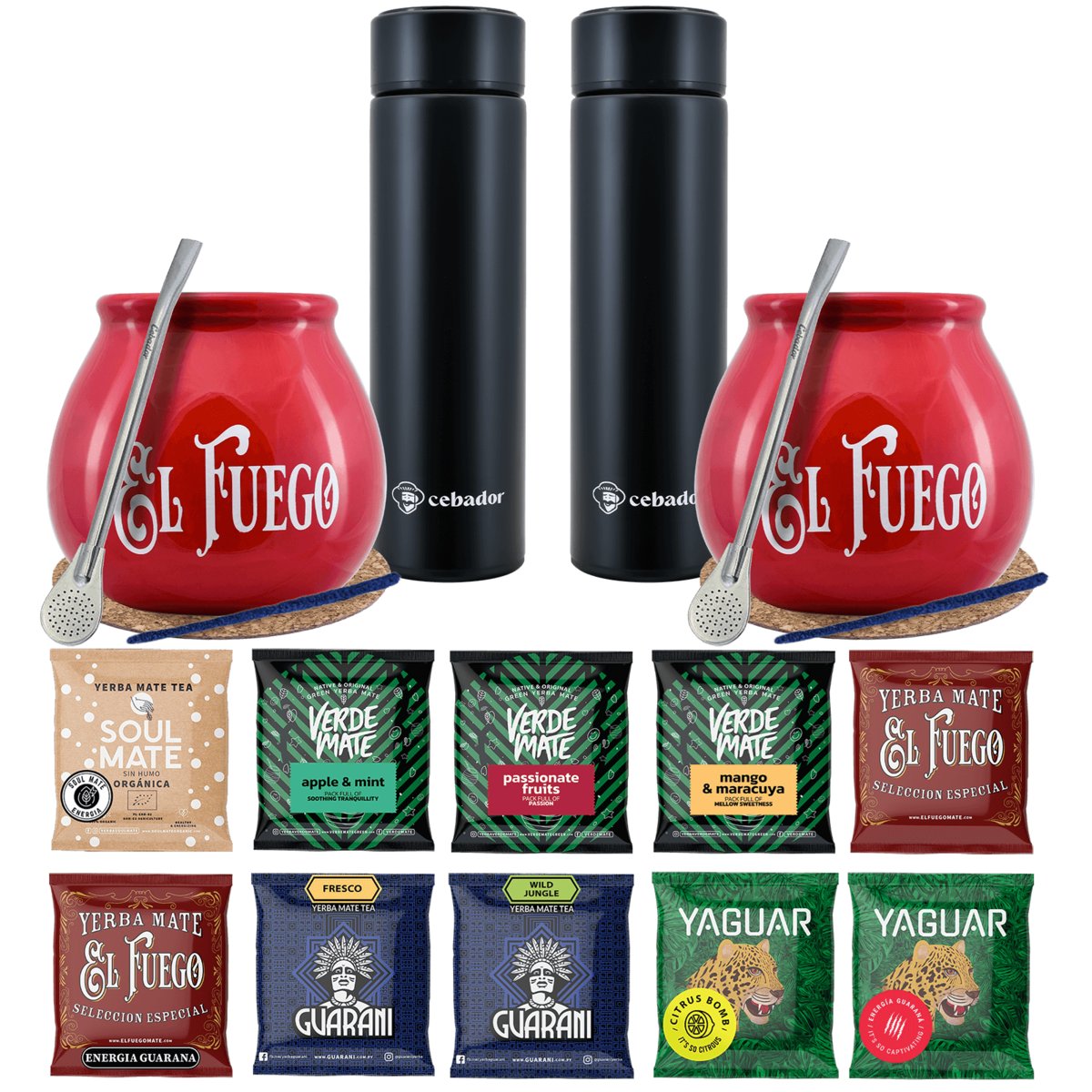 Zestaw Yerba Mate Termos bombilla dla dwojga 500g