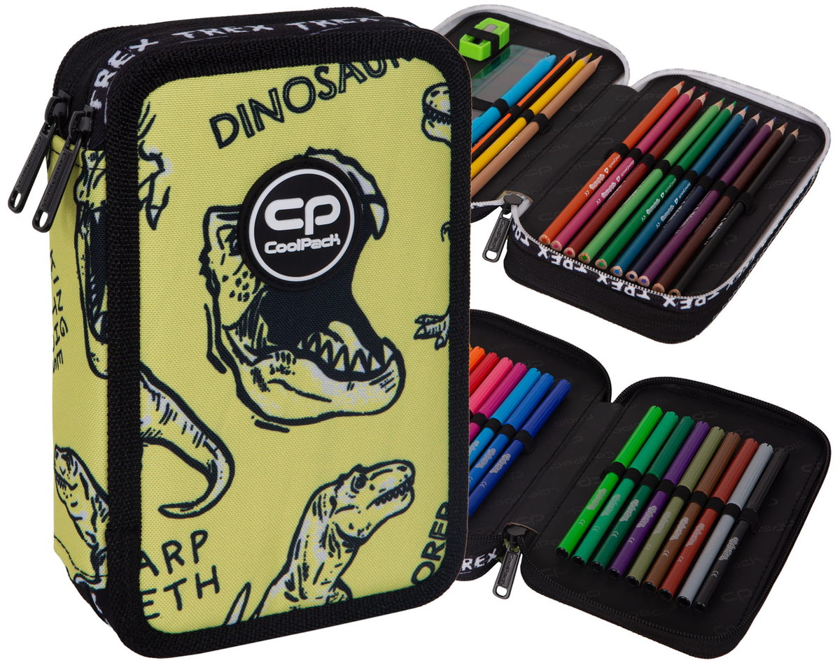 Piórnik CoolPack Jumper 2 z wyposażeniem Dino Adventure
